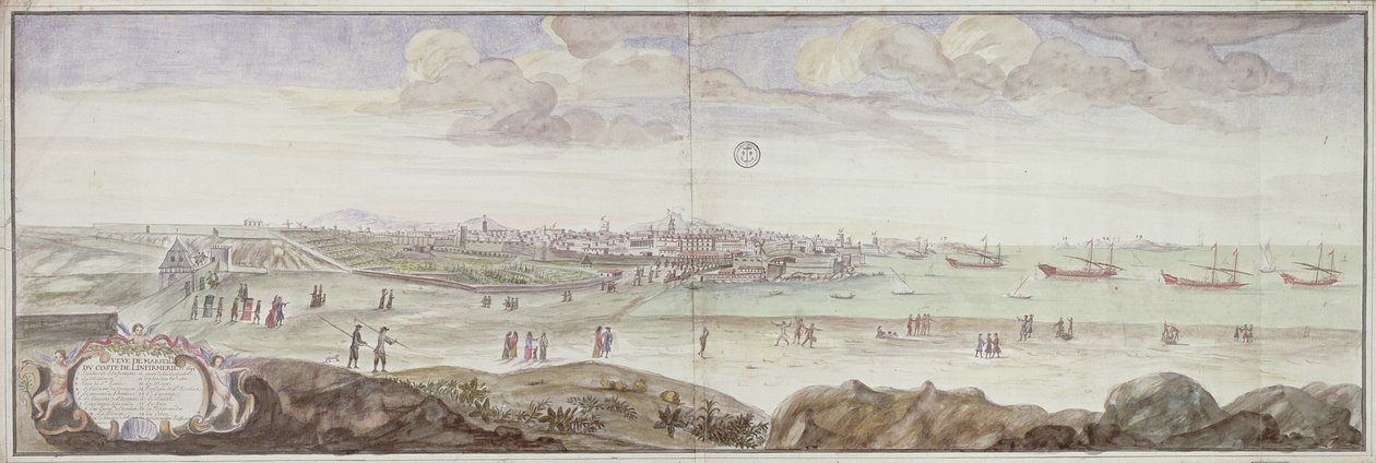 Utsikt fra siden av sykestuen, Marseille, 1698 av French School
