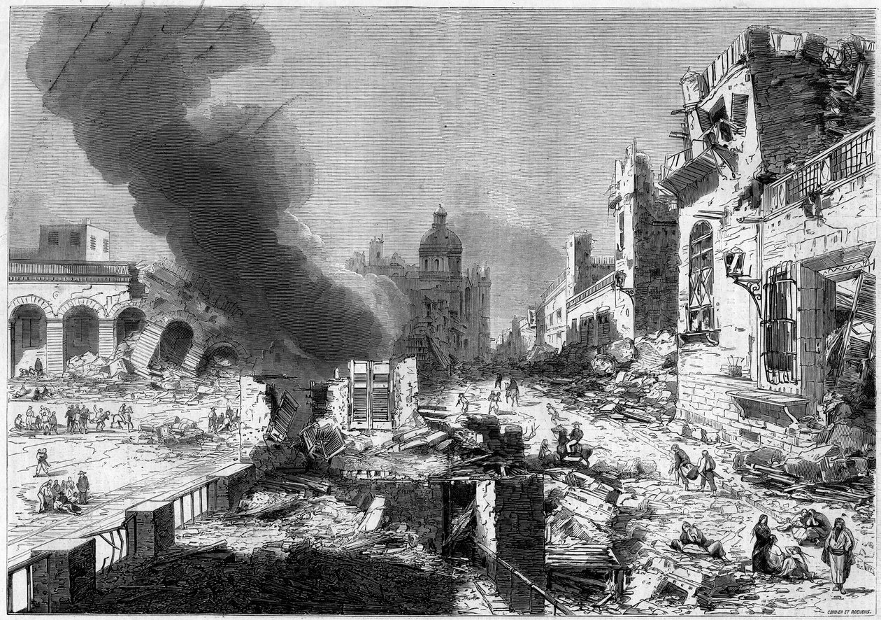View of a street in Mendoza (Argentina) after the earthquake of March 20 av French School