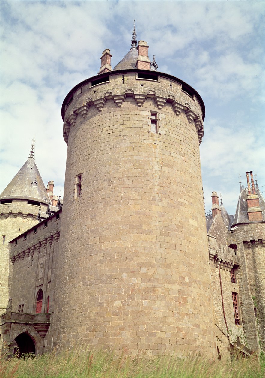 Utsikt over et tårn i slottet, 1300-1400-tallet av French School