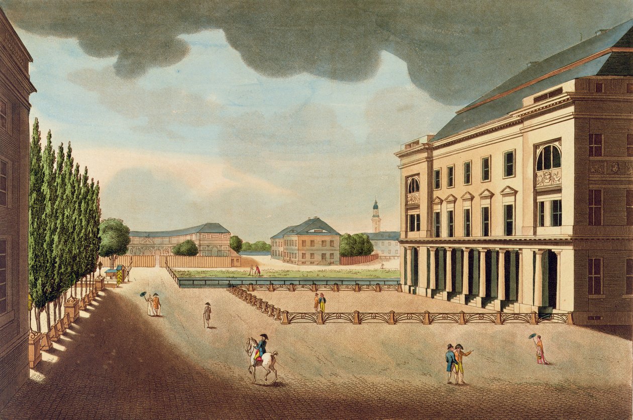 Utsikt over Berlin-børsen, tidlig på 1800-tallet av French School