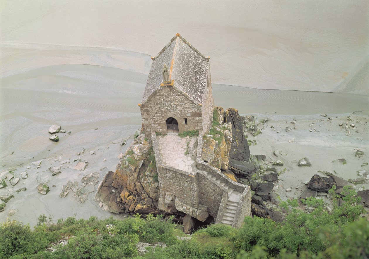 Utsikt over Chapelle Saint-Aubert, 1200-1300-tallet av French School