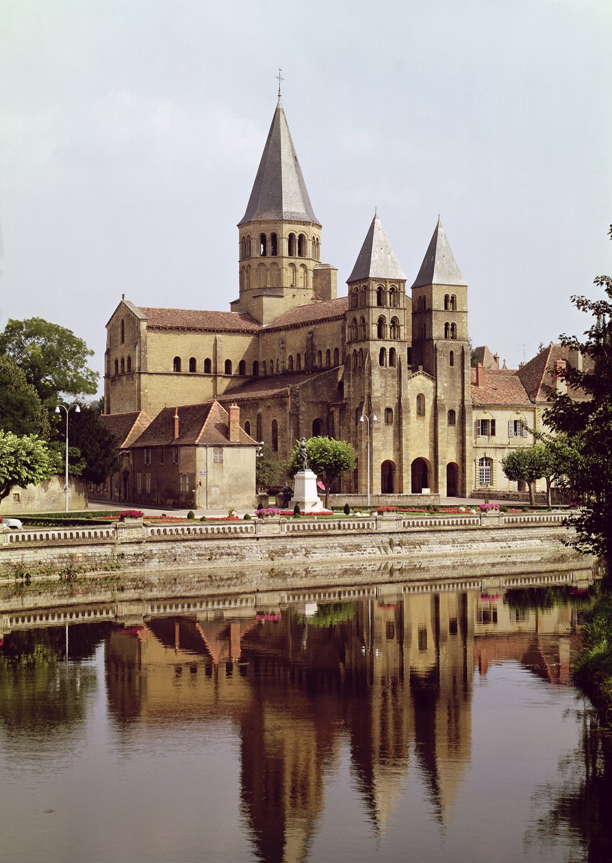 Utsikt over kirken Notre-Dame, 1000-1100-tallet av French School