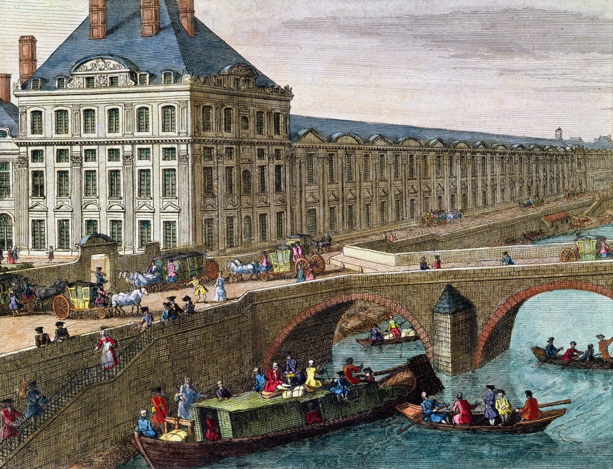 Utsikt over elven Seinen ved Port Royal (detalj) av French School