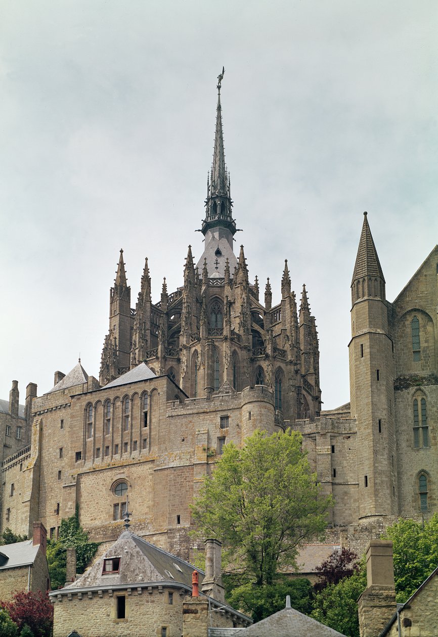 Utsikt over chevet of the Abbey, 1450-1521 av French School
