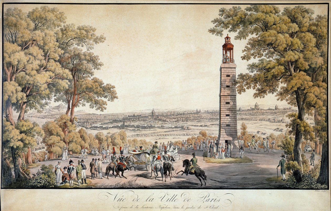 Utsikt over byen Paris, tatt fra lanternen eller 