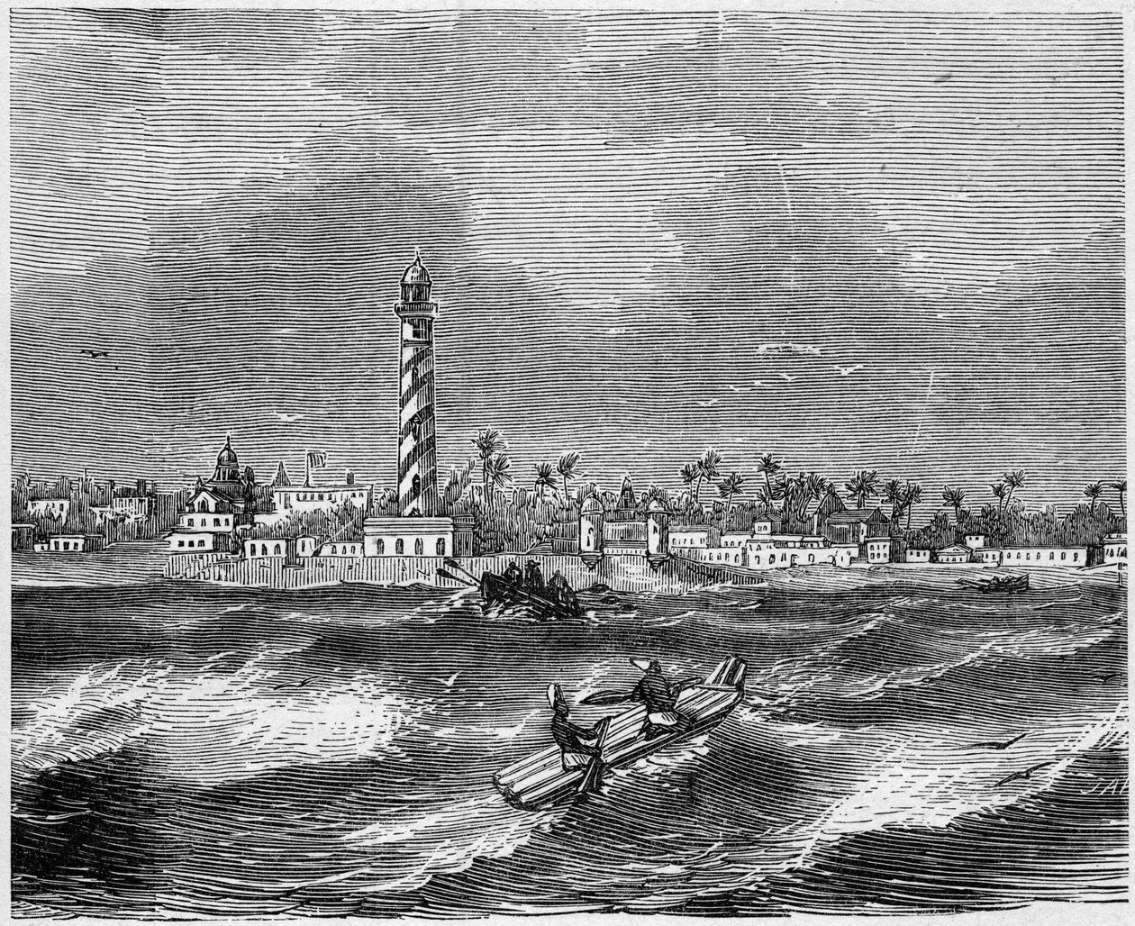 View of the city of Pondichery (Pondicherry), India av French School