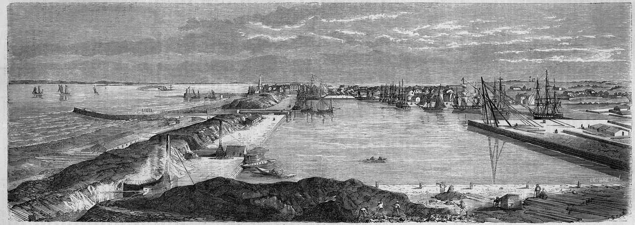 View of the city of Saint Nazaire (Saint-Nazaire) (Loire Atlantique, 44) av French School