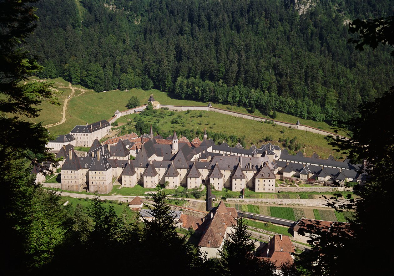 Utsikt over klosterkomplekset av French School
