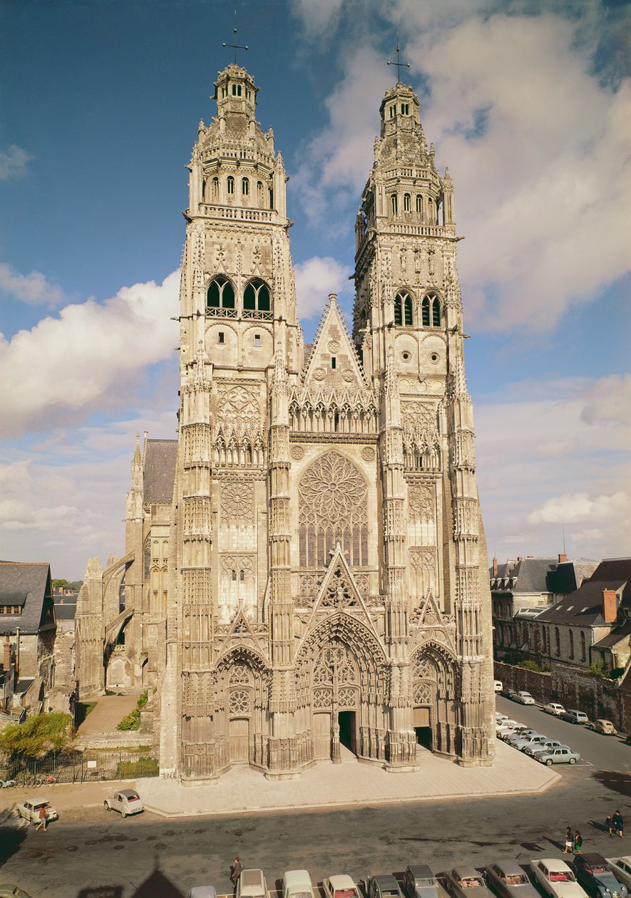 Utsikt over vestfasaden, 1200-1400-tallet av French School