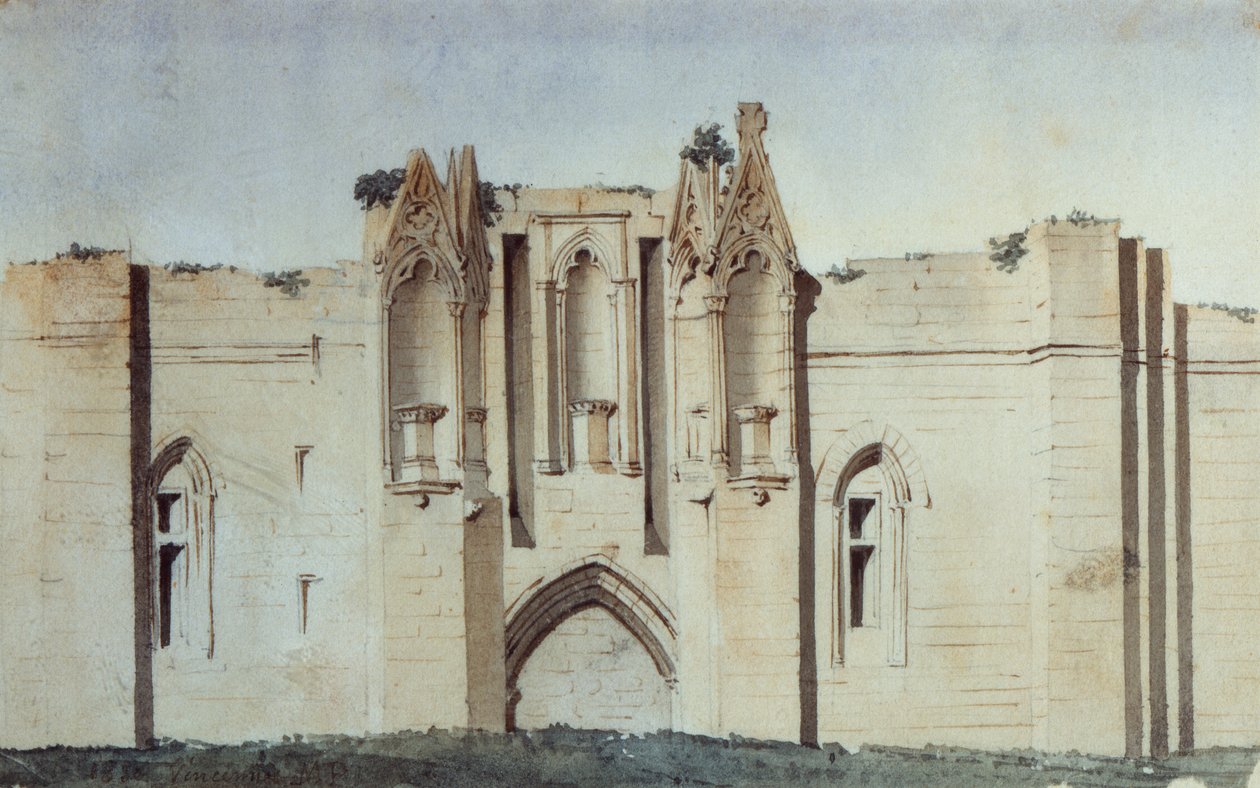 Vincennes Castle, Tour de Salves (akvarell) av French School