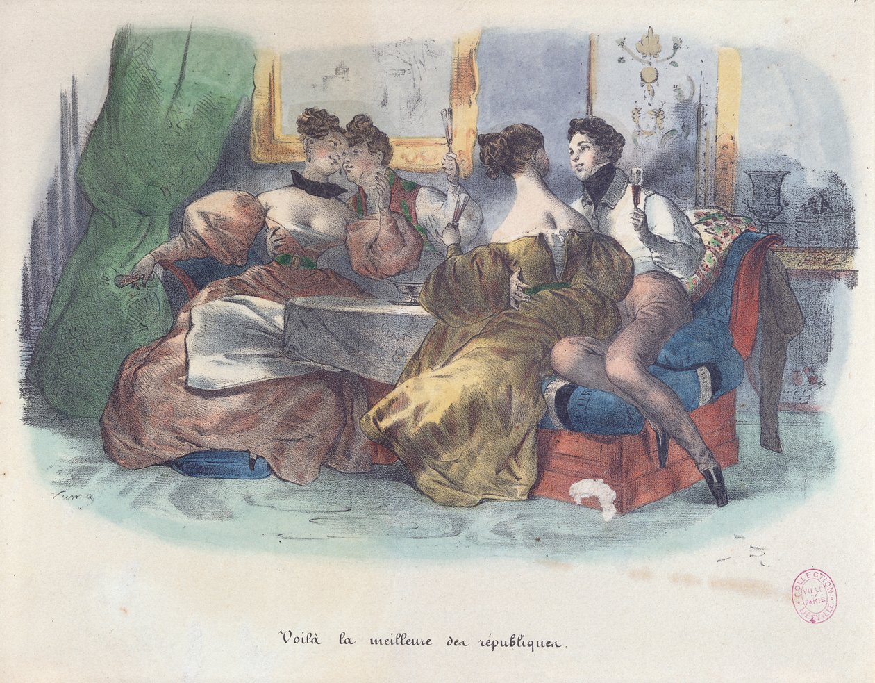 Der har du det, det beste fra republikkene, karikatur av revolusjonen i 1848 av French School
