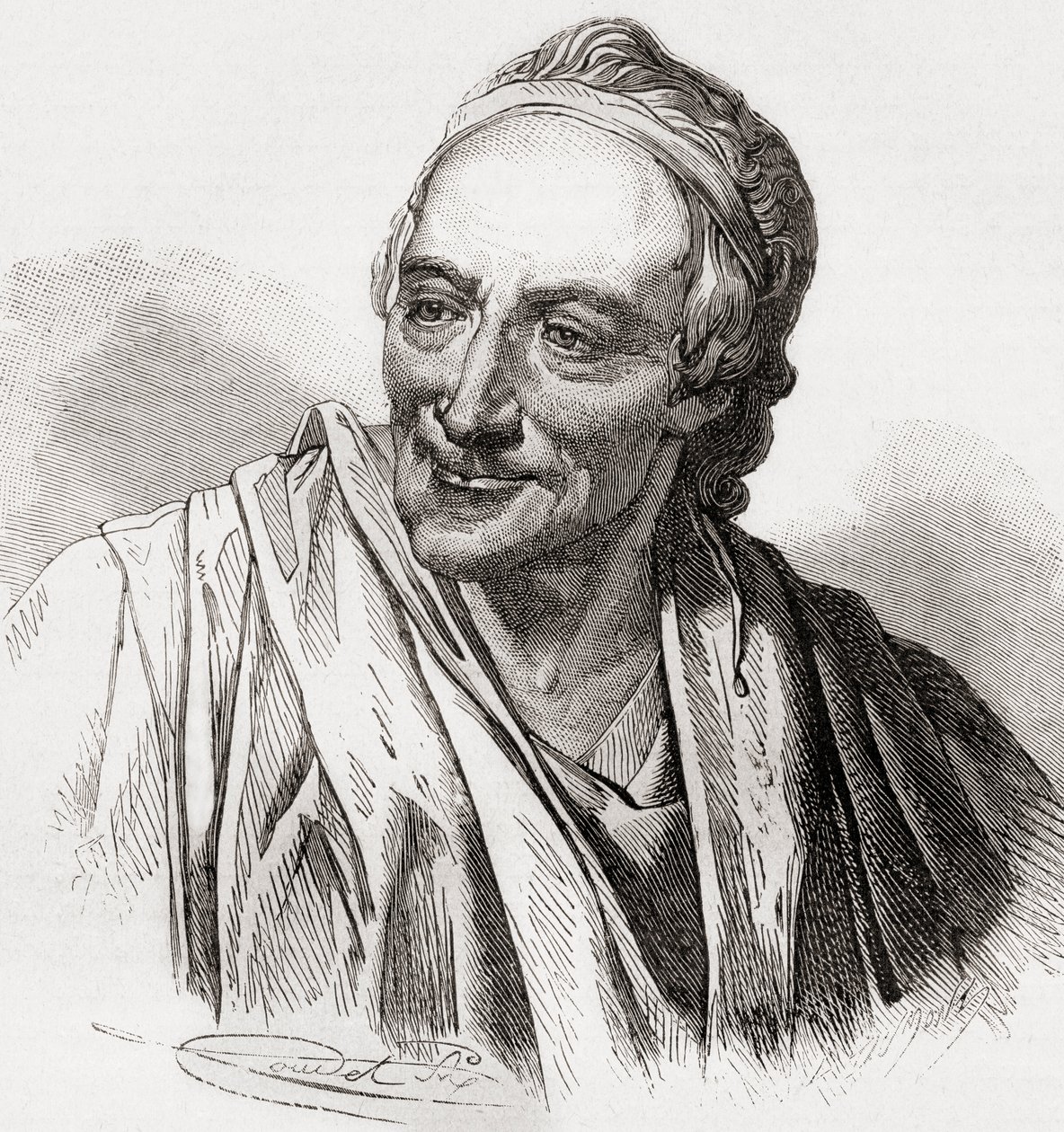 Voltaire, fra History of France, utgitt ca. 1880 av French School
