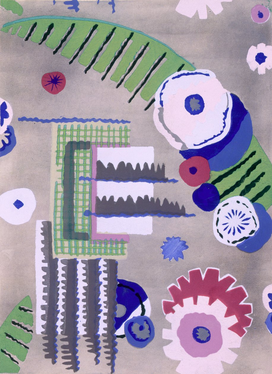Tapetdesign av Maison Hans et Fils, pub. 1930. av French School