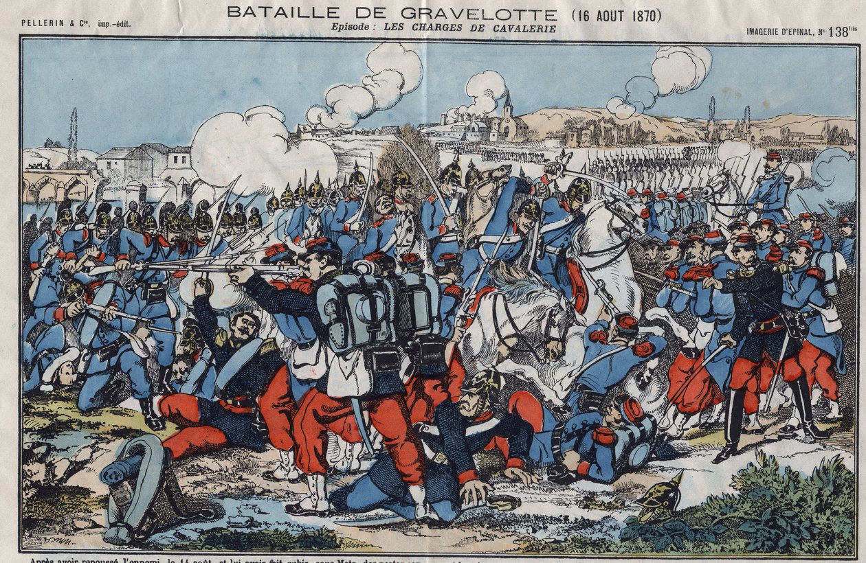 War of 1870 between France and Prussia. Battle of the Gravelotte (or Battle of Saint Privat or Saint Privat), August 1870. av French School