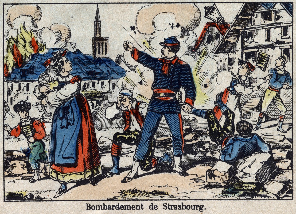 Krigen i 1870 mellom Frankrike og Preussen: Beleiring og bombing av Strasbourg av French School
