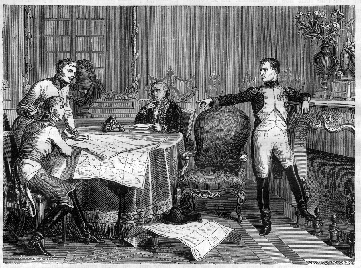 War of the Fifth Coalition 1809 - Schönbrunn-traktaten, 14. oktober av French School