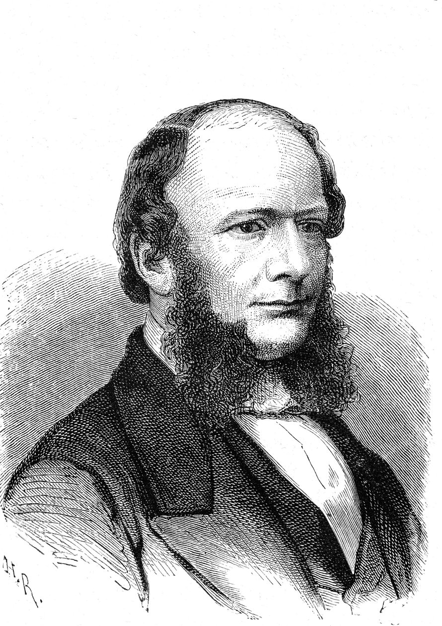 Werner Von SIEMENS (1816-1892), tysk oppfinner og industrimann (elektrisk telegraf). Gravering 1868 av French School