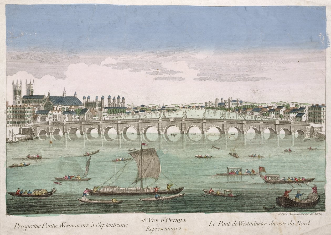 Westminster Bridge, London av French School