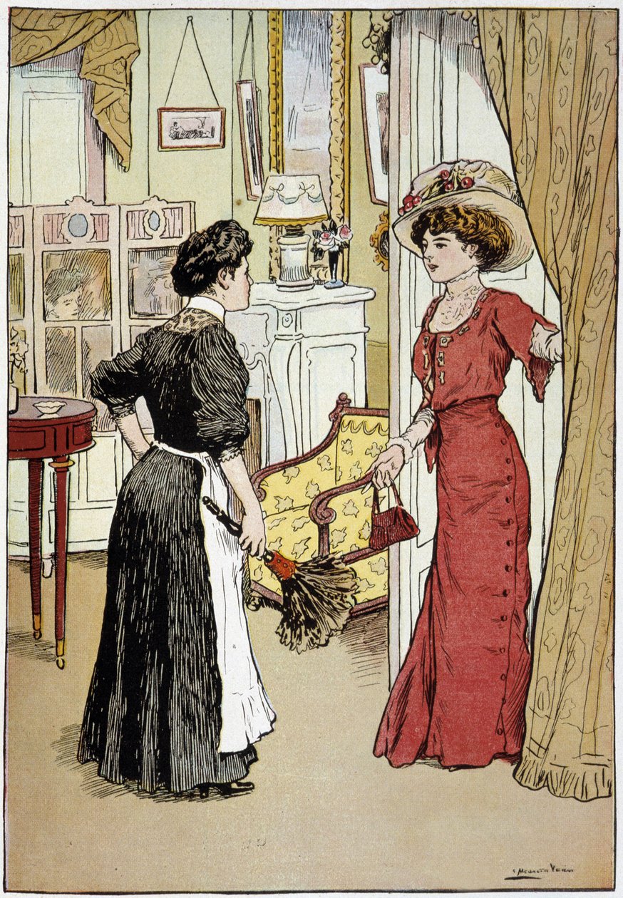 Hvorfor fortalte du meg at Madame var der, jeg så henne ingen steder. Madame gikk ut, men hun fortalte meg at for deg var hun fortsatt hjemme. Det 20. århundre av French School