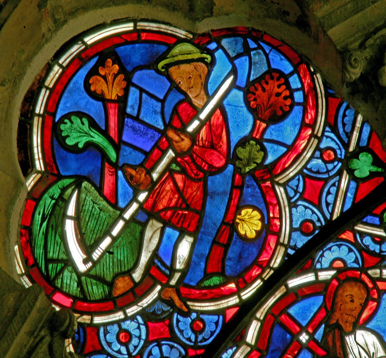 Window Ew som viser månedenes arbeid.juni av French School