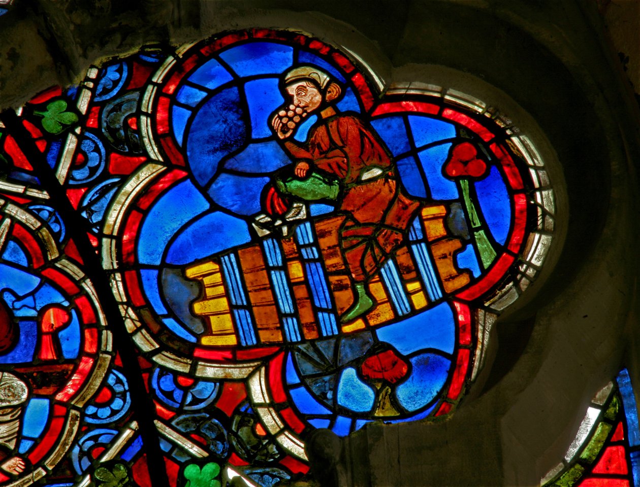 Window Ew som viser månedenes arbeid. oktober av French School
