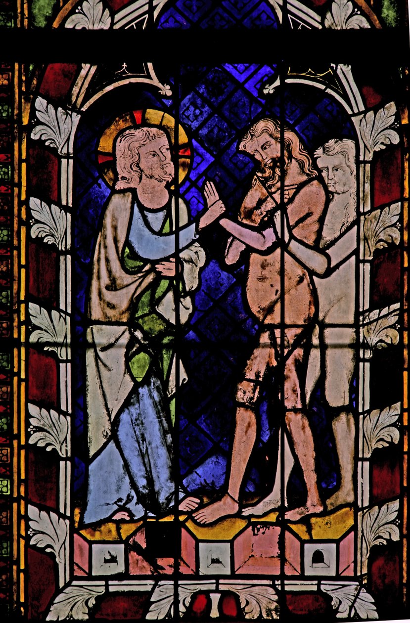 Vindu N-kap A som viser Kristus ved helvetes harving av French School