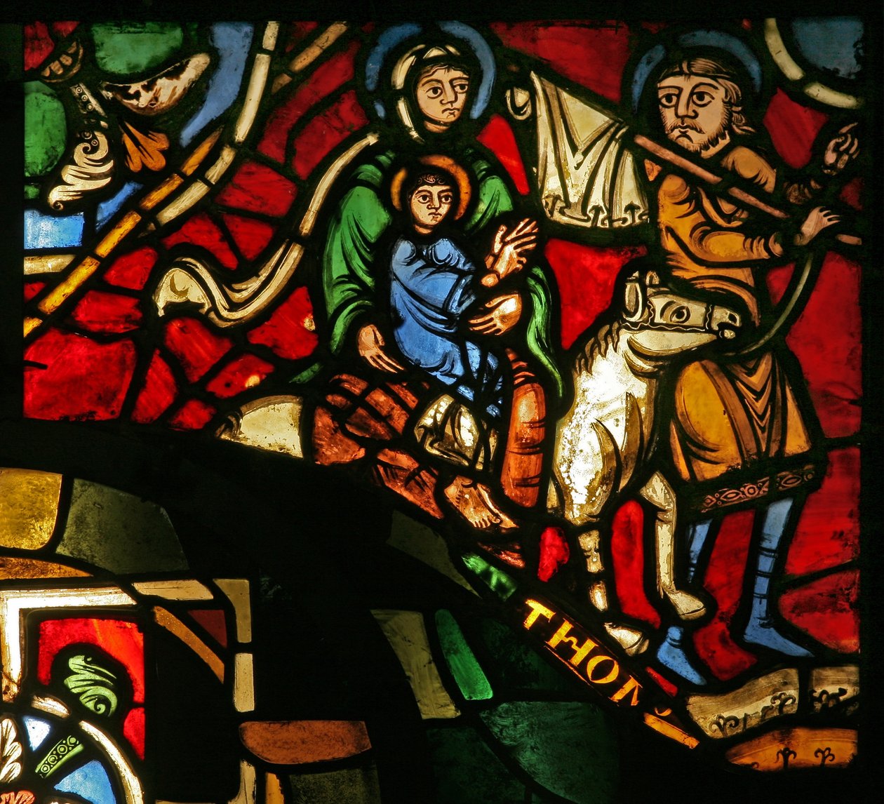 Window Treasury-A som viser flukten til Egypt av French School