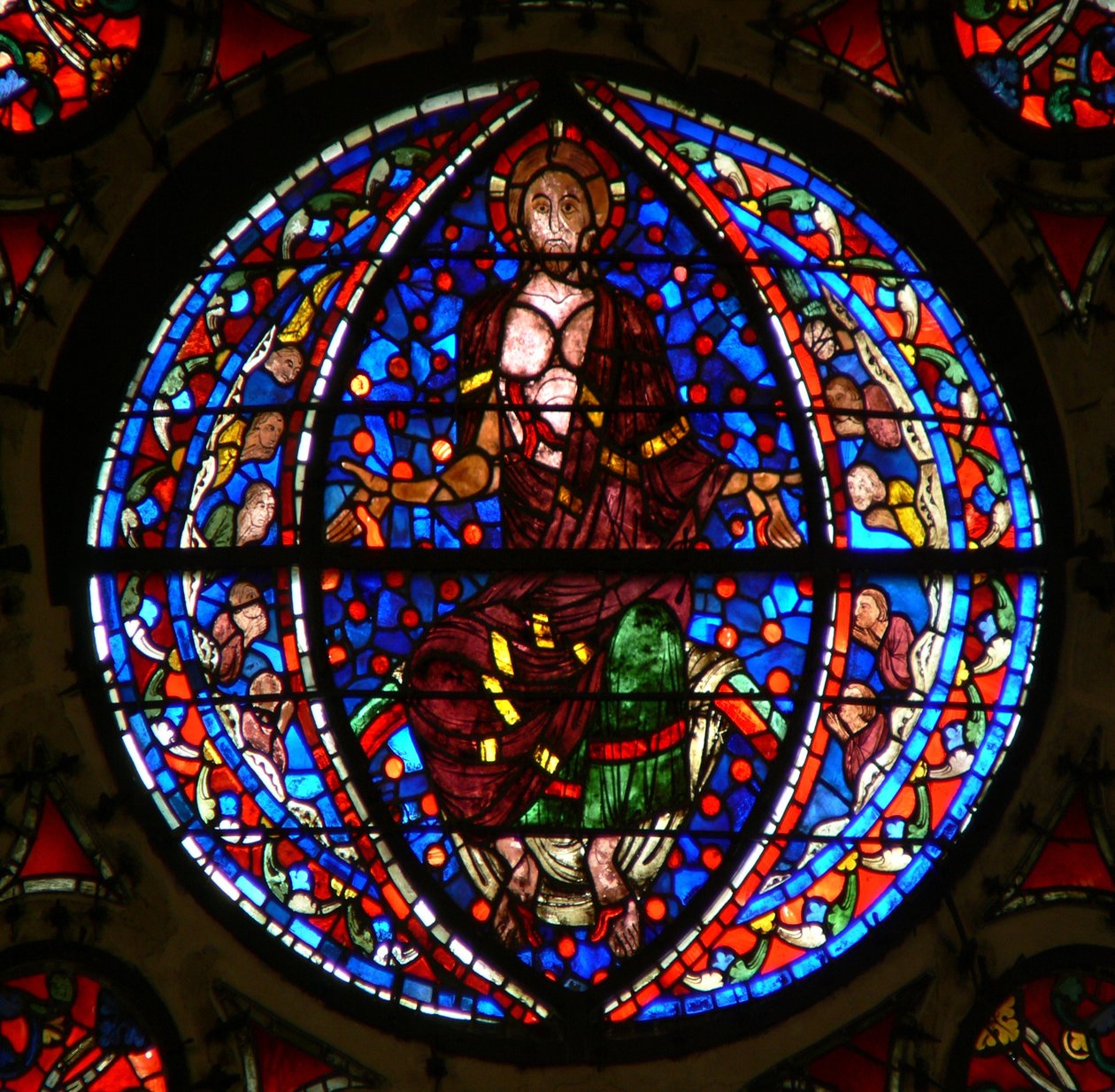 Window Ww som viser Kristus av den siste dommen av French School
