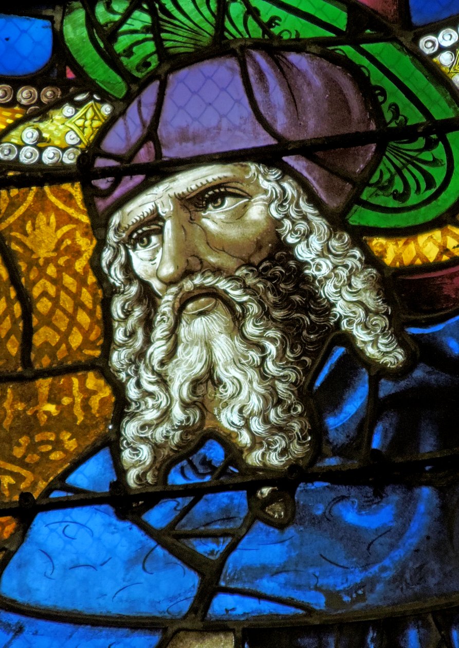 Vindu som viser eremitten Saint Anthony av French School