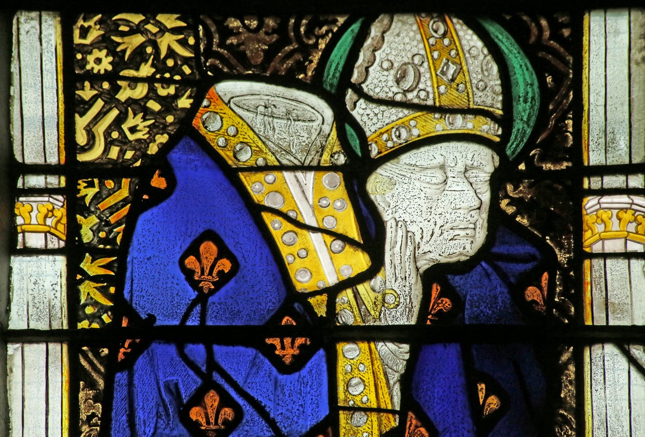 Vindu som viser St Denis, ca. 1460 av French School
