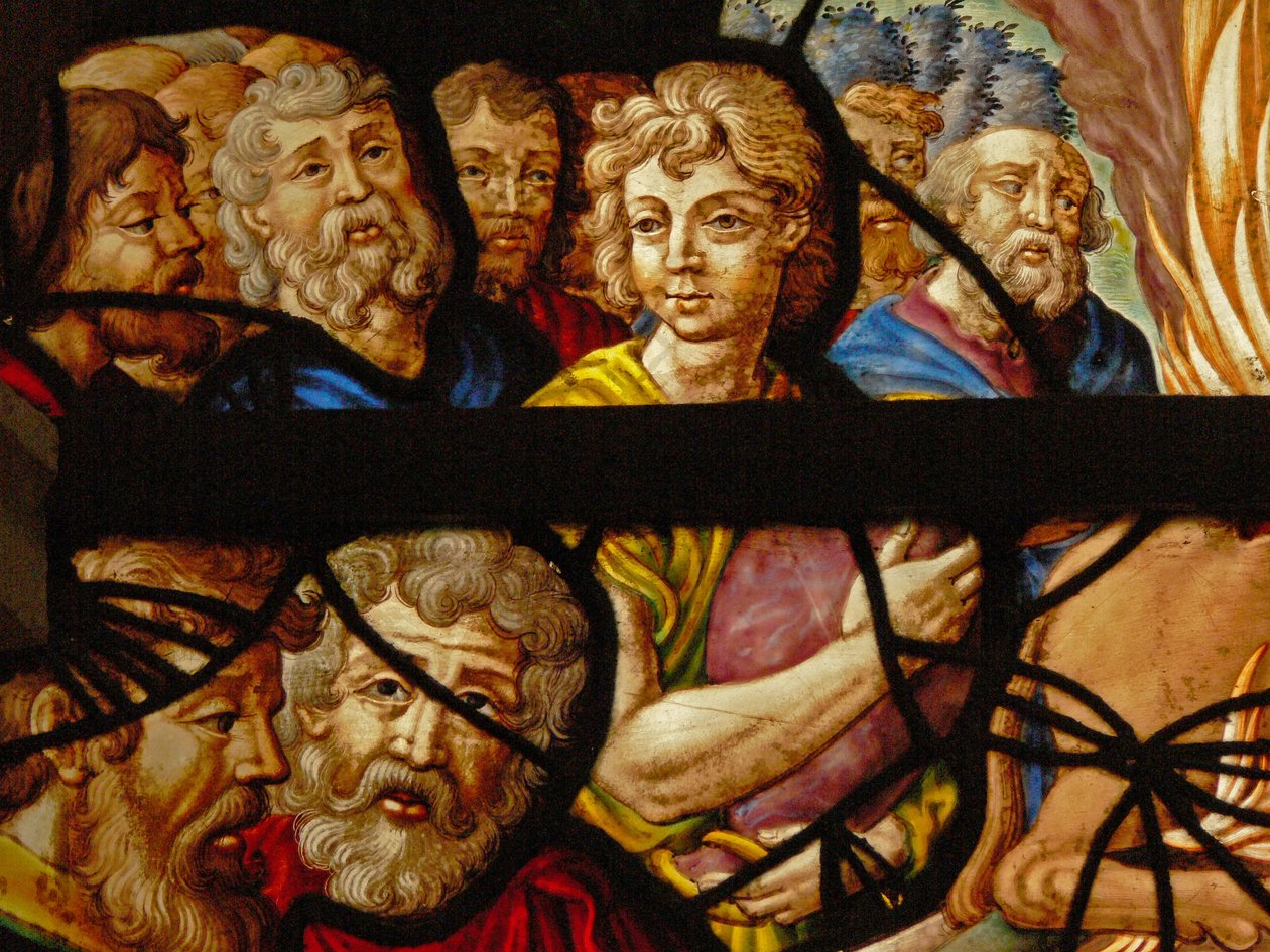 Vindu i Charnier (w.8) som viser en detalj fra Elias offer; Ba