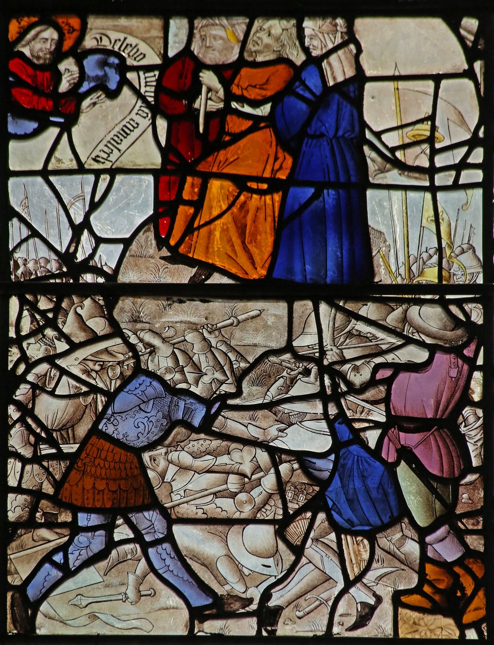 Vindu s2 som viser Moses ved slaktingen av amalekittene av French School