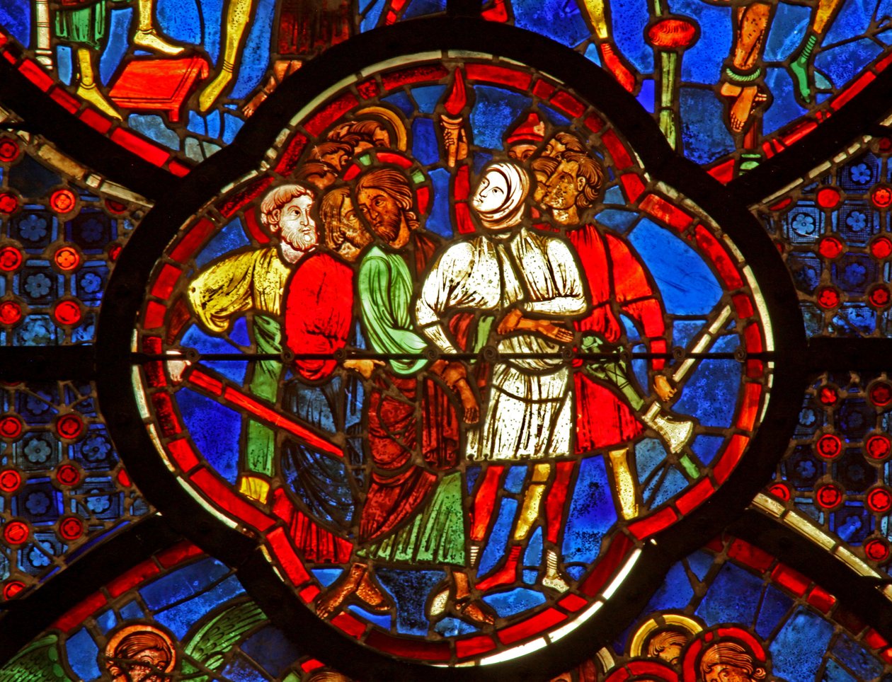 Vindu w0 som viser sviket av Judas av French School