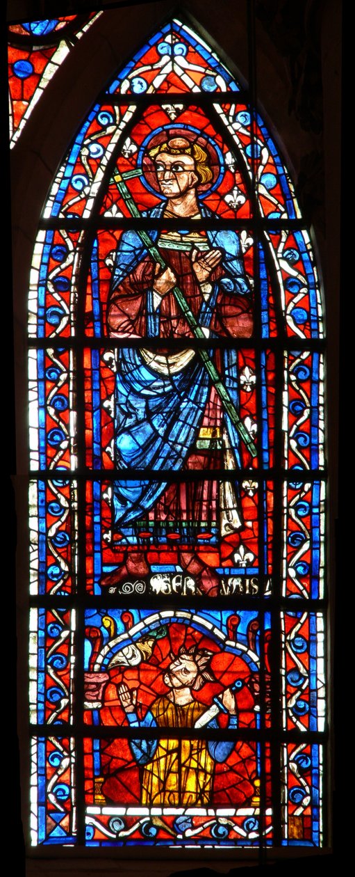 Vindu w100 som viser St Gervais - under en konge dreper seg selv av French School