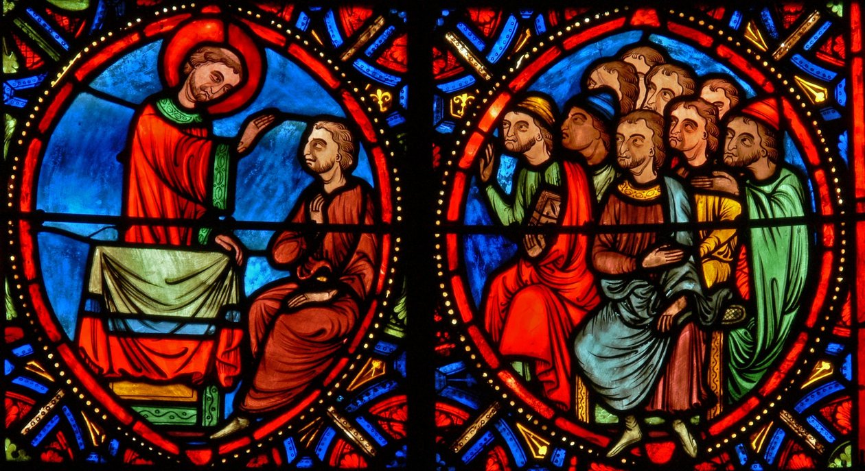 Vindu w10 som viser St Stephen som forkynner og konverterer (moderne) av French School