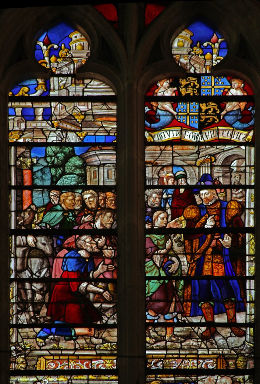 Vindu w119 som viser Joseph gjenkjenner brødrene hans av French School