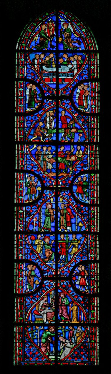 Vindu w11 som viser St Andrews martyrium av French School