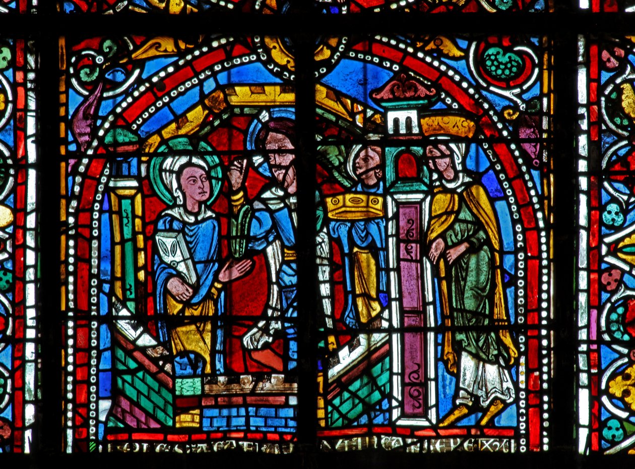 Vindu w125 som viser Kristus besøker St Catherine i fengselet av French School