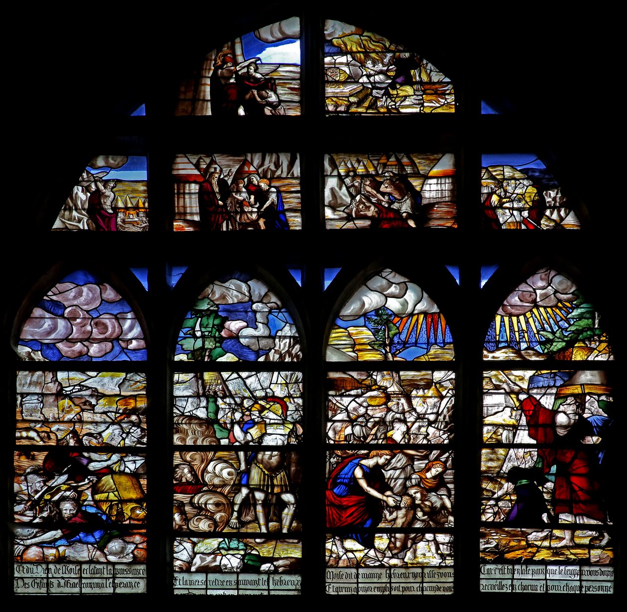 Vindu w128 som viser scener fra Moses