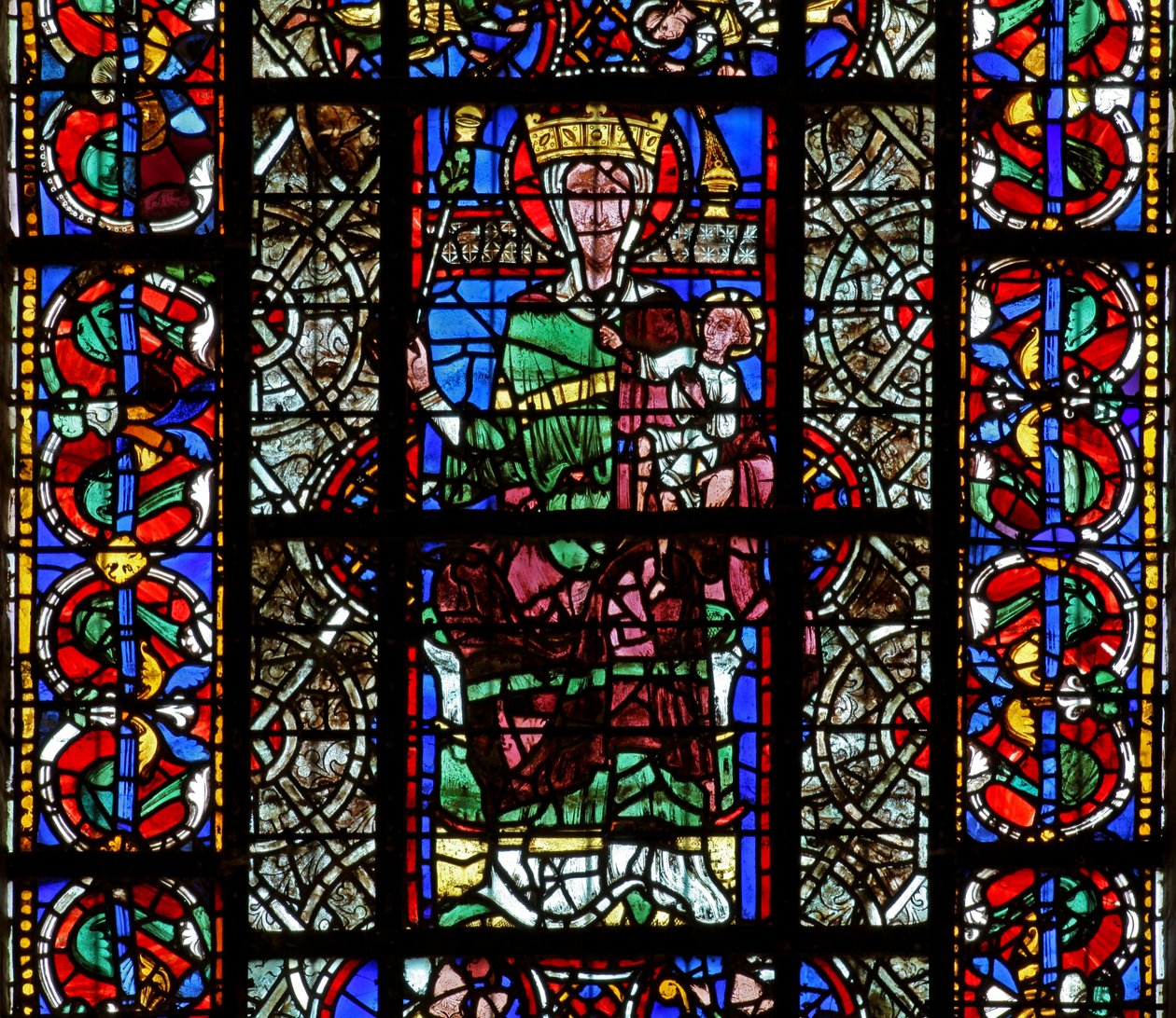 Vindu w129 som viser jomfruen og barnet av French School