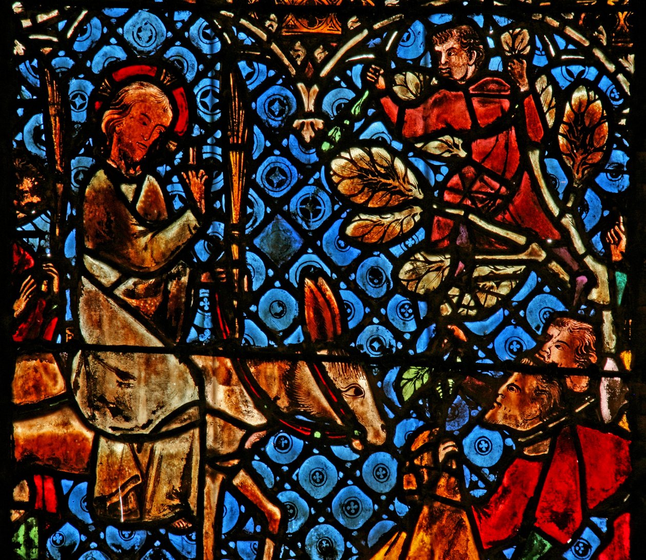 Vindu w12 som viser inntoget til Jerusalem av French School