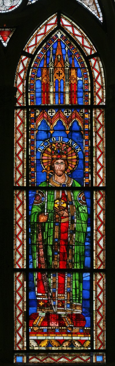Vindu w13 som viser keiser Otto II av French School