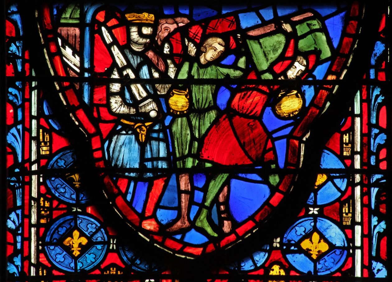 Vindu w15 Hellige relikvier: Croesus bringer relikvier fra Jerusalem av French School