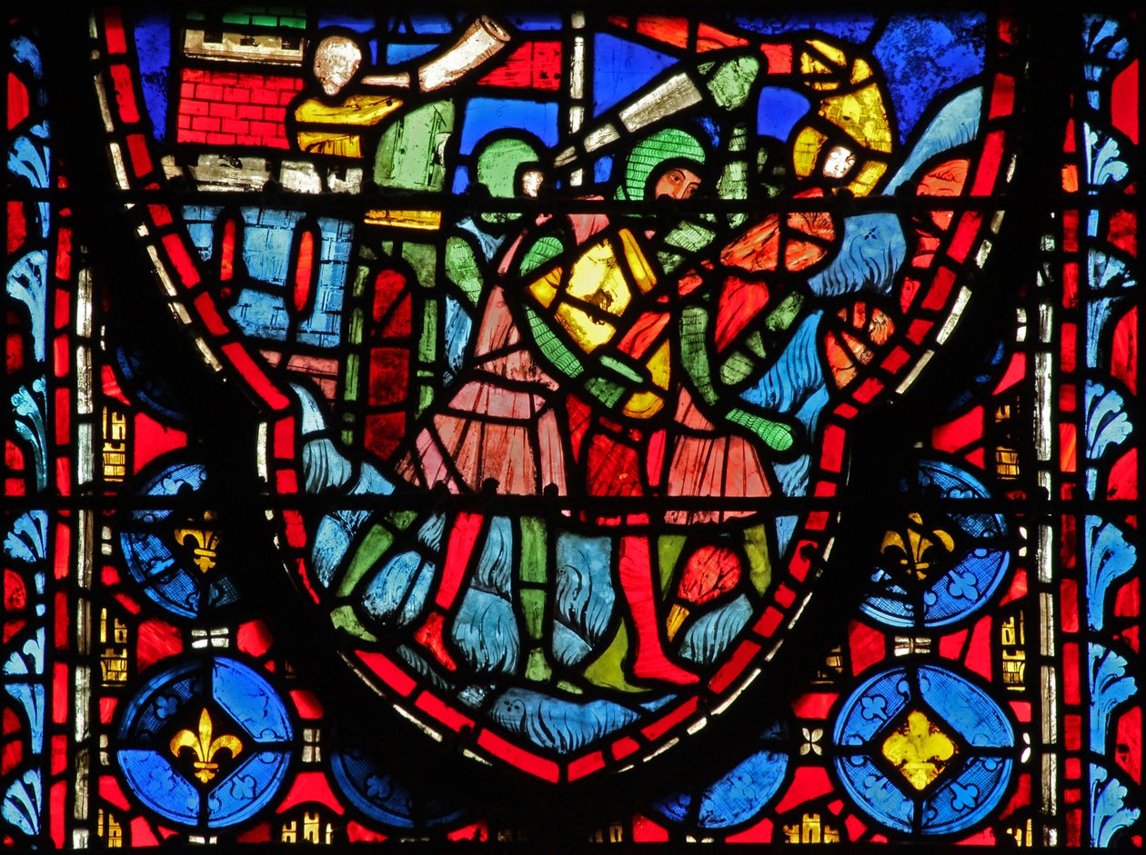 Vindu w15 Hellige relikvier: Krøsus, persernes konge, ødelegger Jerusalem av French School