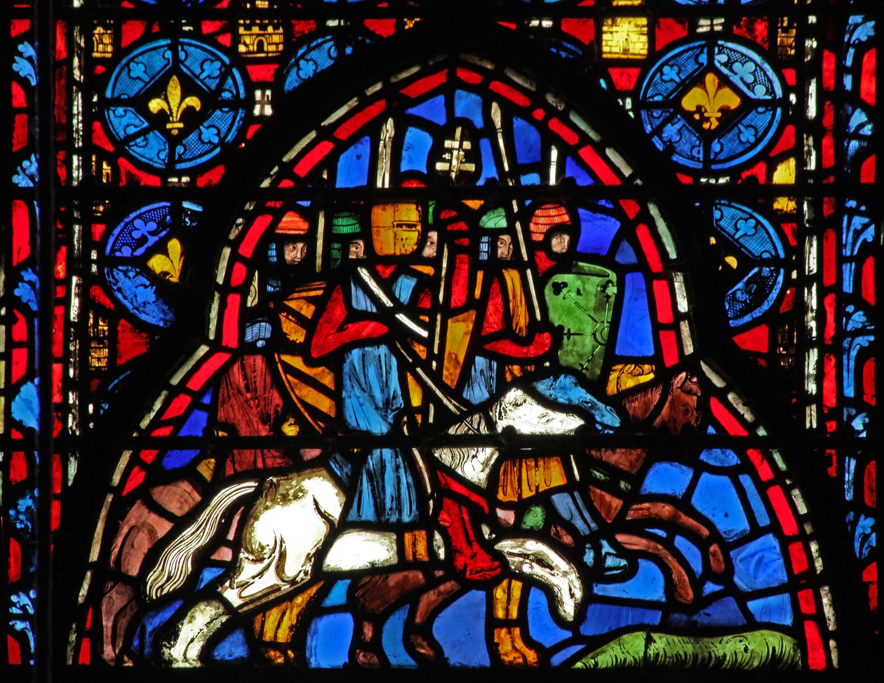Vindu w15 Hellige relikvier: ?Heraclius vender tilbake til Jerusalem med kors av French School