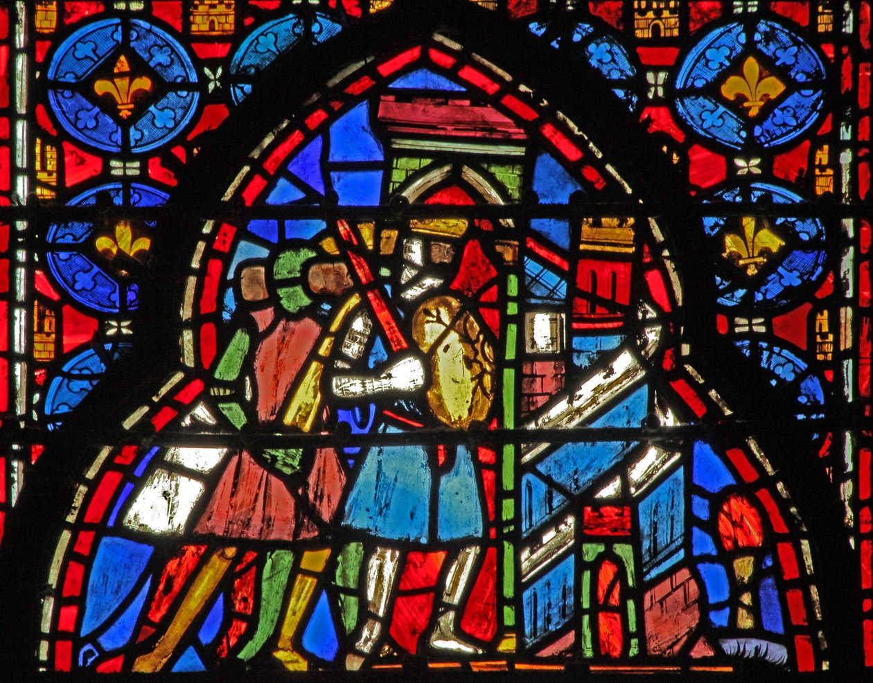Vindu w15 Hellige relikvier: Heraclius griper den persiske hovedstaden av French School