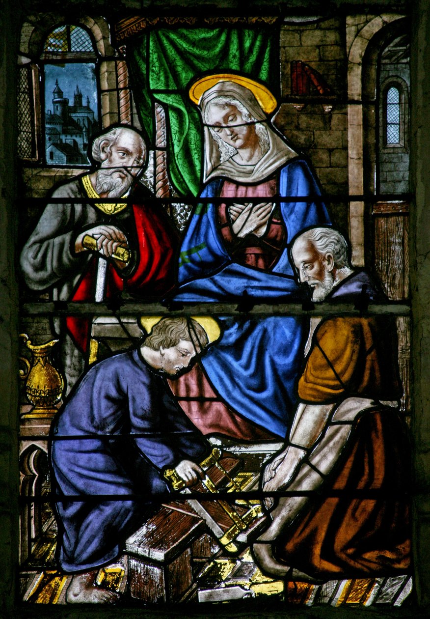 Vindu w1 som viser Jesus som en snekker av French School