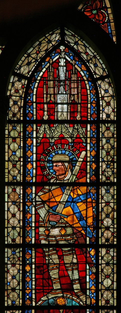 Vindu w203 som viser St. Sebastian av French School