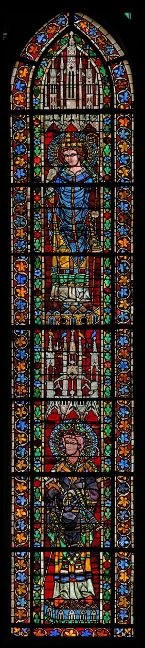 Vindu w205 som viser St. Maximin og St. Valentius av French School