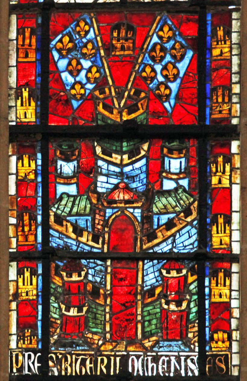 Vindu w205 som viser et slott og flagg med fleur-de-lis av French School